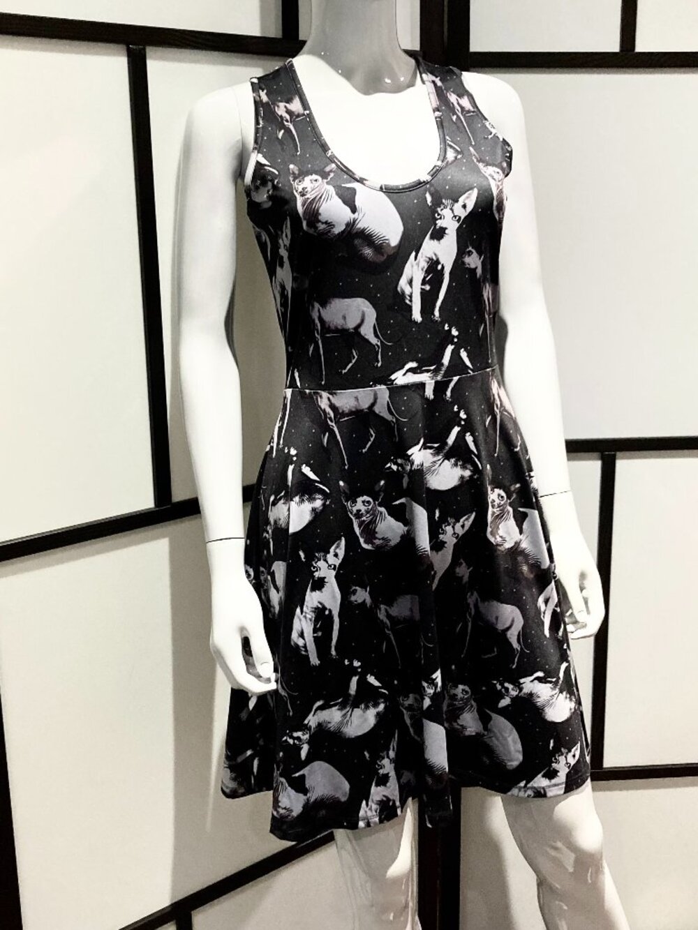 Sourpuss Sphynx Cats Skater Dress